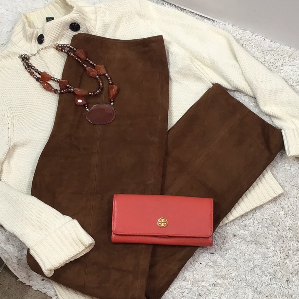 Vintage designer suede leather pants 8